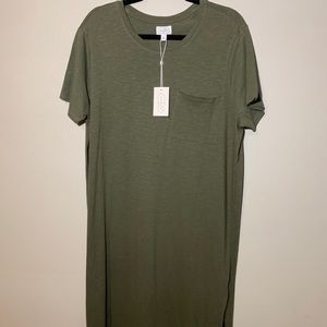 Olive Maxi T-Shirt Dress